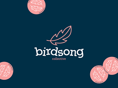 birdsong logo branding feather logo logo designer typography visual identity