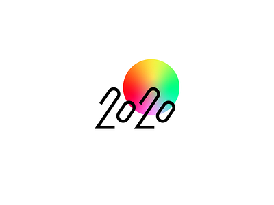 2020 geometric geometric type gradient rainbow type typography