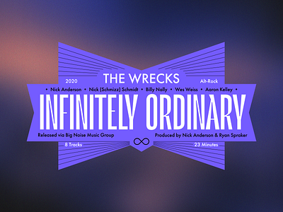 Infinitely Ordinary – Record Labels #005 album art alternative rock indie indie rock infinitely ordinary label label design layout music sticker sticker design the wrecks type design type layout typographic typographic design typography