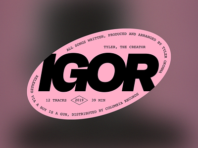 IGOR – Record Labels #006 by Tobias Larsen on Dribbble