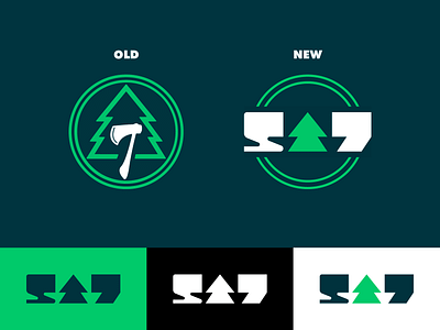 Sugar Pine 7 Logo Rebrand Concept brand identity branding geometric identity design logo logo designer logo rebrand pine logo rebrand rebrand concept rebranding sp7 steven suptic sugar pine 7 sugar pine seven tree logo visual identity