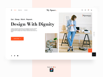 Furniture E-Commerce Landing Page e commerce figma furniture hero section landing page minimal design minimalistic ui design visual design web design website