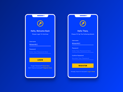 Minimal Sign In - Sign Up adobe xd android app blue design graphic design iphone login mobile app mobile design mobile ui register sign in sign up signup ui user experience