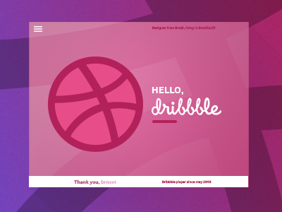 Hello, Dribbble!