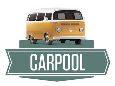 Carpool logo car illustration logo