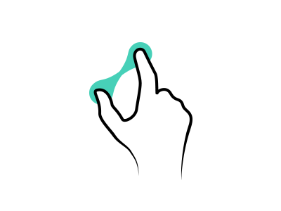 Icon for spread - touch gesture icon