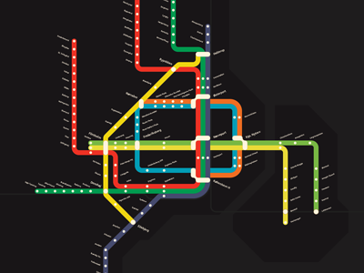 Copenhagen Metro 2018 Full map metro poster