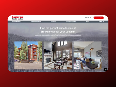 Breckenridge Mountain Vacations design website wix