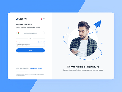 Sign-in – Autenti app