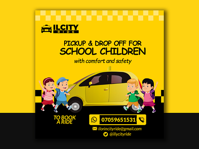 eFlyer - ILCITY cab eflyer flyer graphic design taxi yellow yellow design