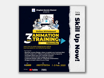 Skill Up animation design eflyer flyer graphic design training video scribe