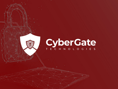 Logo Design - CyberGate Technologies biometrics branding cyber cybersecurity fingerprint graphic design hacking icon lock logo logo design mark security logo shield
