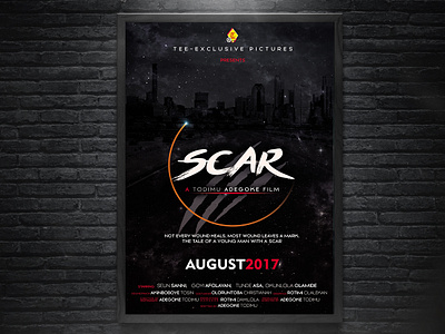 Movie Poster - Scar black design dark design film film poster graphic graphic design graphic design graphicdesign graphics movie movie poster poster poster art poster design posters