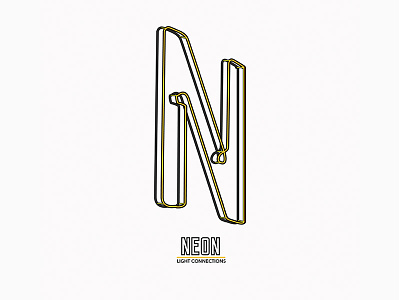 Conexiones de Neon bogota colombia concept design logo n neon