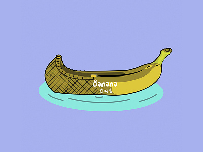 Banana Boat banana color design diseño formas ilustracion marca
