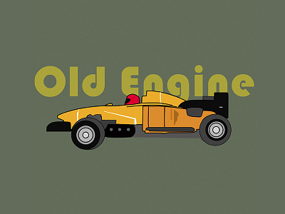 Old Engine auto bogota car colombia concept creative engine ilustracion logo machine new vintage