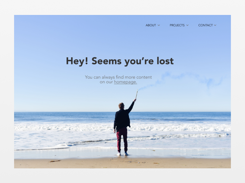 404 error page deisgn example #34: 404 page