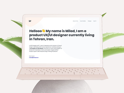 Milad – Product UX/UI Designer Website landing ui uidesign ux uxdesign