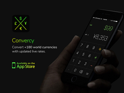 Convercy App – Product Design app appicon application calculator converter currency design exchange mobilepp money ui ux