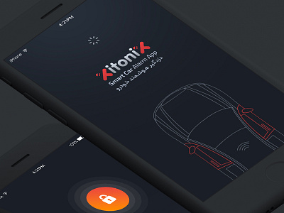 Smart Car Alarm Application – UI alarm app application car cars dark interface remote ui uidesign ux
