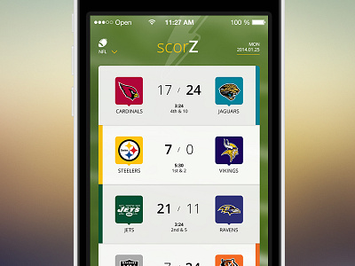 ScorZ - Sports APP app icon ios iphone mobile sport ui ux