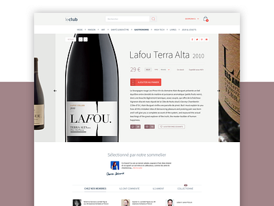 Le Club // Product Page design ecommerce food france idenity interface paris product product page ui ux wine