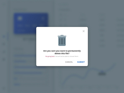 Daily UI - #016 Popup/Overlay 2d art blue color dailyui dailyui016 dark delete design dribbble minimal overlay popup trash ui user experience user interface userexperiance userinterface ux