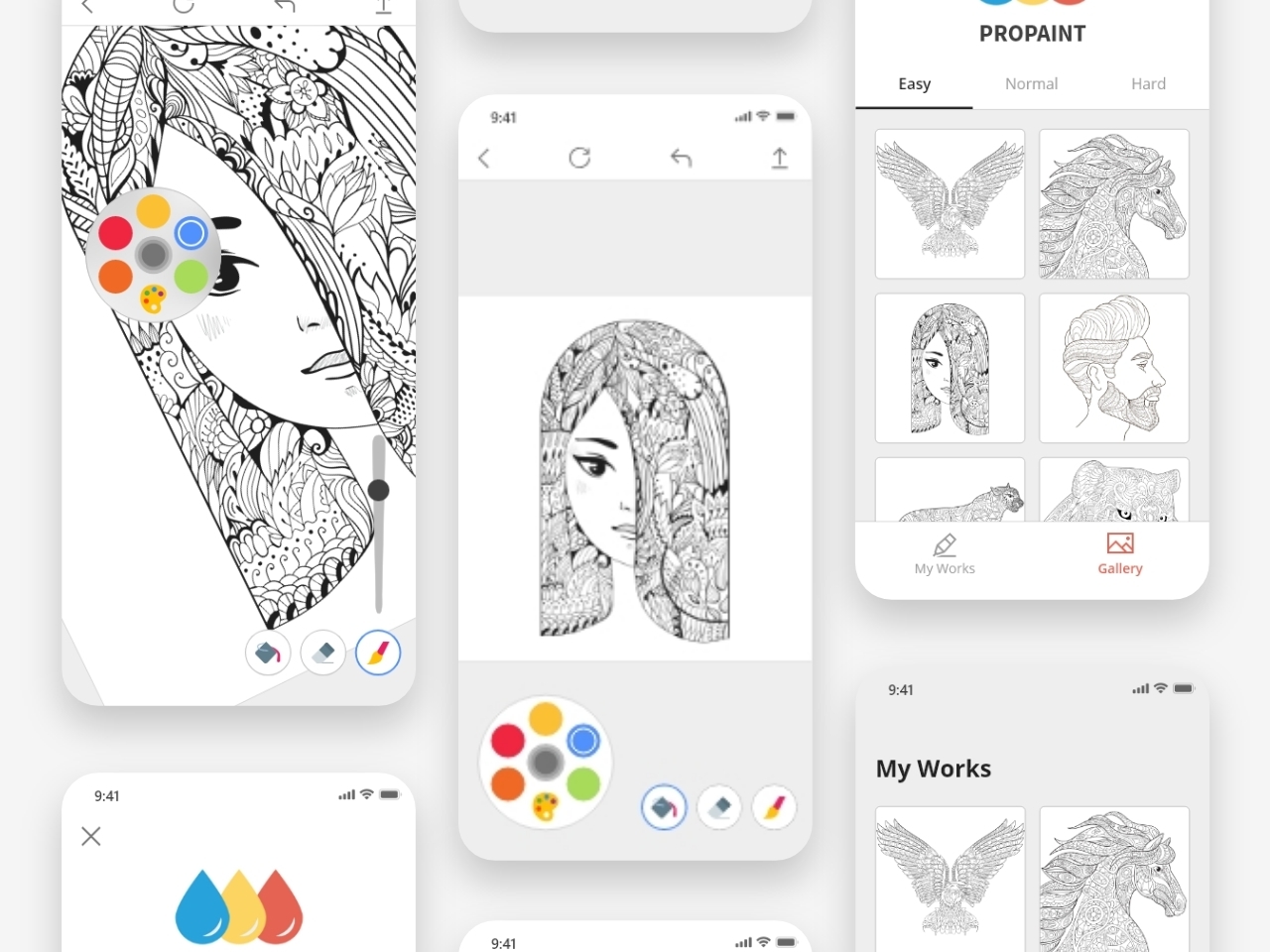 Download Propaint Coloring Book App By Payam Daliri On Dribbble