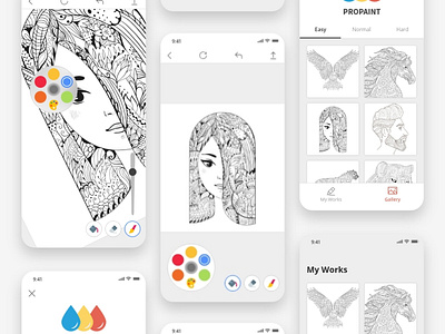 Download Propaint Coloring Book App By Payam Daliri On Dribbble