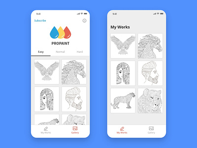 Download Propaint Coloring Book App By Payam Daliri On Dribbble