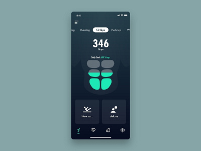 Daily UI - #041 Workout Tracker 2d app art color dailyui dark design dribbble icon illustration ios iphone minimal ui user experience user interface ux web design workout workout tracker