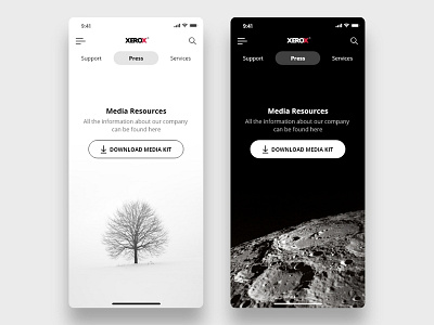 Daily UI - #051 Press Page 2d app art branding color dailyui dark design dribbble illustration ios iphone light minimal ui user experience user interface ux vector web design