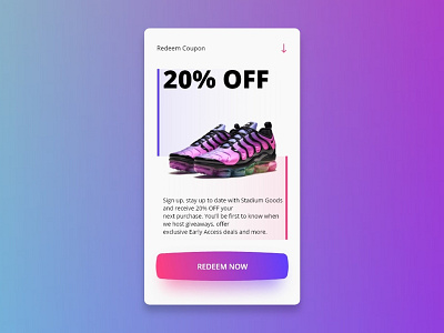 Daily UI - #061 Redeem Coupon