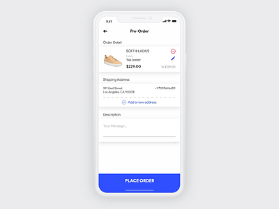 Daily UI - #075 Pre Order 2d app app design dailyui design ios iphone order preorder product ui uidesign ux uxdesign white