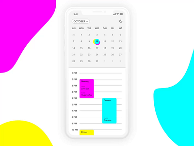 Daily UI - #080 Date Picker 2d app art cmyk color dailyui datepicker design dribbble icon illustration ios iphone light minimal ui user experience user interface ux web design