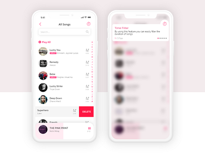 Daily UI - #095 Product Tour 2d app art color dailyui design dribbble icon illustration ios iphone minimal music app product product tour ui user experience user interface ux vector