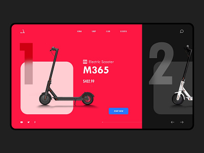 Landing Page Design 2d art daily ui challenge dailyui dailyuichallenge design dribbble landing page design landing page ui smart scooter ui user experience user interface ux web design
