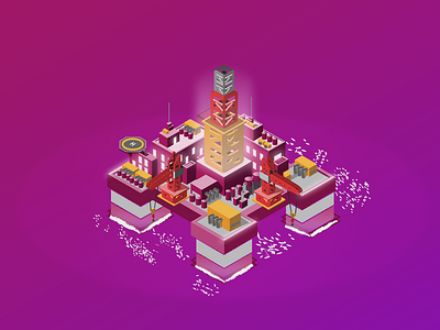 Isometric Oil Platform app art design graphic design illustrator ilustration isometric isometric art ui challenge ui8 web