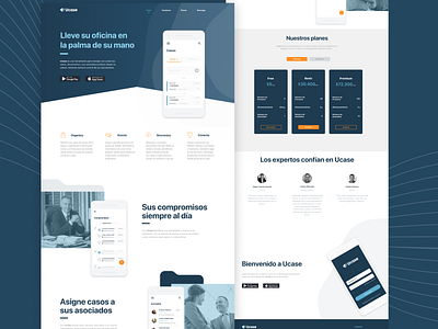 Landing page Ucase adobexd app branding figma figmadesign graphicdesign icon illustrator lawyers logo ui ux