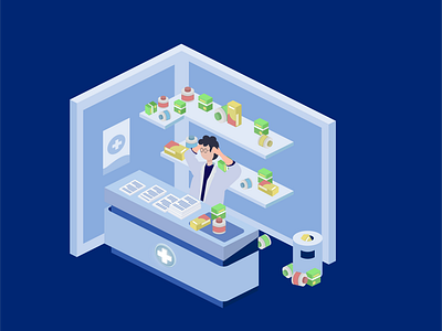 Isometric illustration kiperfarma bundle