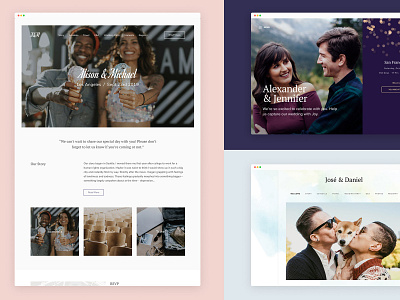 Customization Examples template design ui website wedding