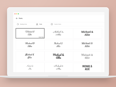 Wedding Website Typography