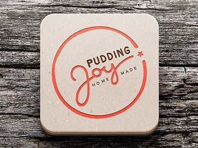 Joy pudding identity logo visual