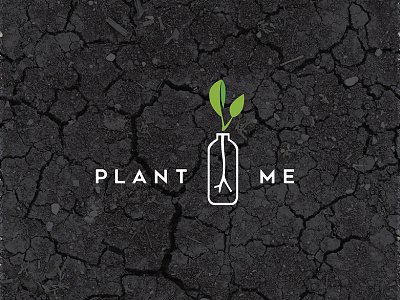 Logo design proposal for Plant me bottle organic planet plant save the yang