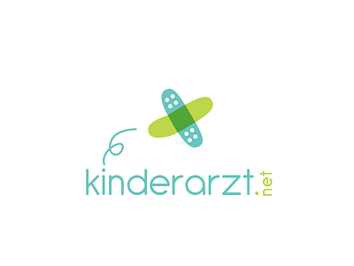 Logo design for kinderartz.net children hospital kids no pain plane