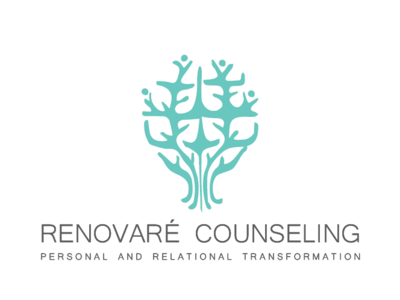 Renovare Counseling health logo organic people icons counseling nature people