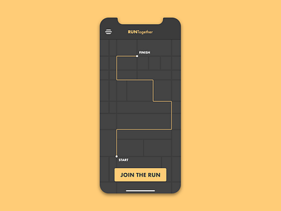 Daily UI 020 - Location Tracker daily ui design ios iphone run sketch ui ui design user interface ux ux design yellow