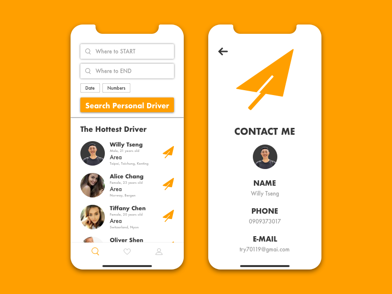 Daily UI 028 - Contact Us by Willy Tseng on Dribbble