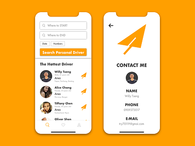 Daily UI 028 - Contact Us contact daily ui design ios iphone orange sketch ui ui design user interface ux ux design