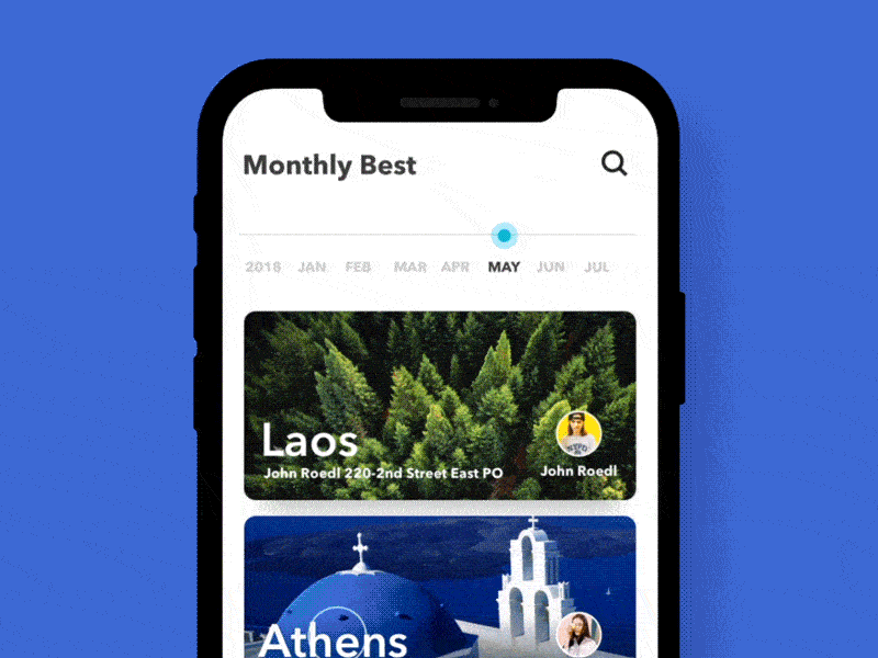 Card Animation for Travel App